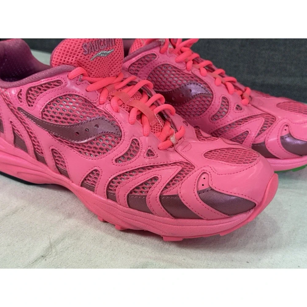 Saucony Grid Azura 2000 Triple Neon Pink Rose S70774-4 Men sz 10.5 Unisex - Picture 6 of 16